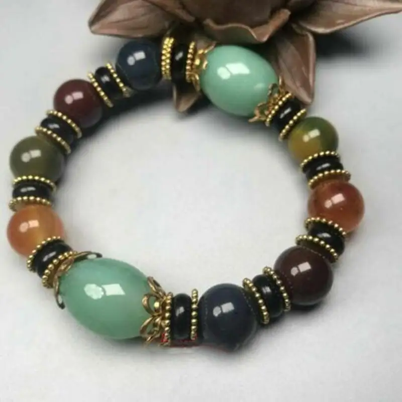 Old Tibetan Natural Agate Duobao Agate Bracelet