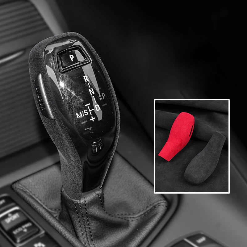 New Car Interior Accessories Auto Car Gear Shift Knob Cover Suede Protector Parts Trim LHD For BMW X1 X2 1 Series 2 Series