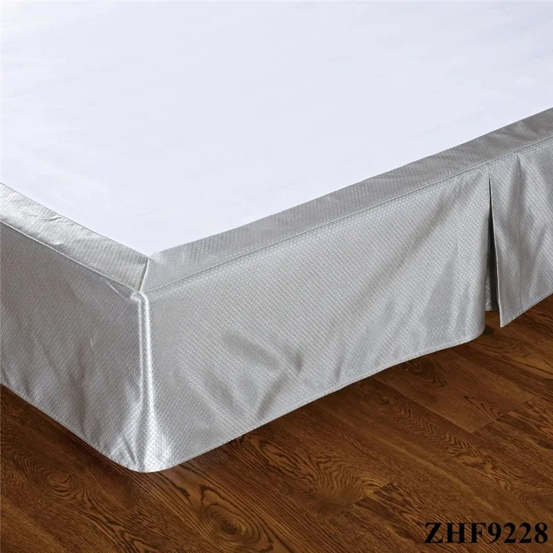 

Five-star hotel linen bedding, bedspread waterproof urine barrier pure cotton solid color hotel bed skirt wholesale