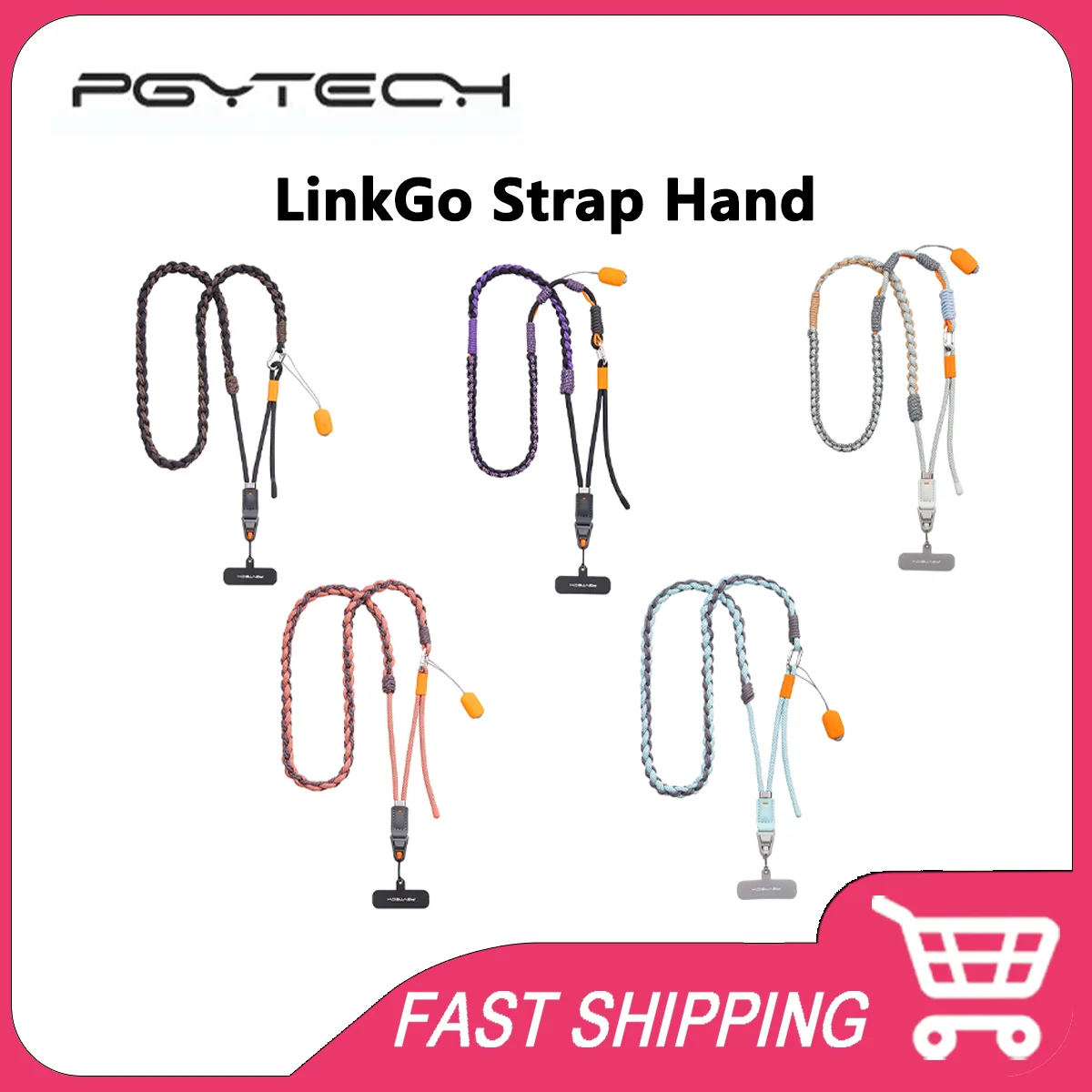 オリジナルPGYTECH LinkGoモバイル写真撮影ストラップ手織りクロスボディネックハンギングランヤード（携帯電話用）