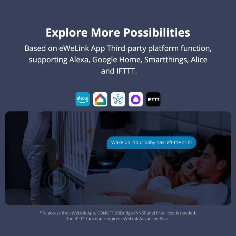 Sonoff Zigbee SNZB-03P مستشعر حركة ذكي صغير لاسلكي لجسم الإنسان الاستشعار eWeLink App التحكم عن بعد أليكسا جوجل هوم أليس