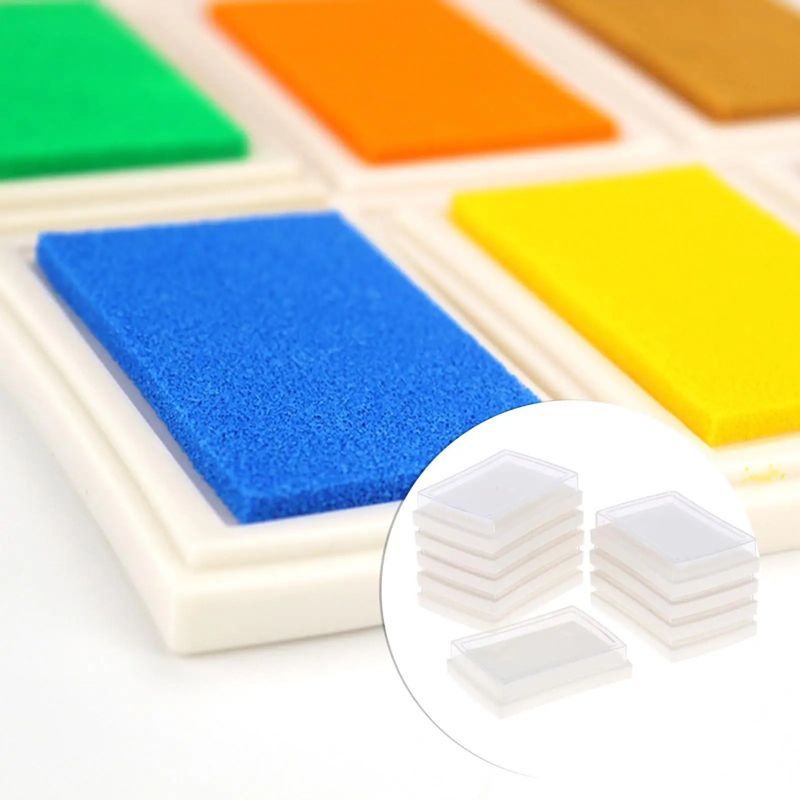 10er-Pack leere Stempelkissen ohne Farbe, Basteltintenkissen, Pigmentkissen für Kinder, DIY-Malerei