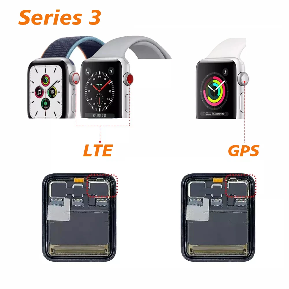 Tested For Apple Watch Series 1 2 3 4 5 6 LCD Display Touch Screen For iWatch Display 38/42MM 40/44MM GPS LTE Digitizer