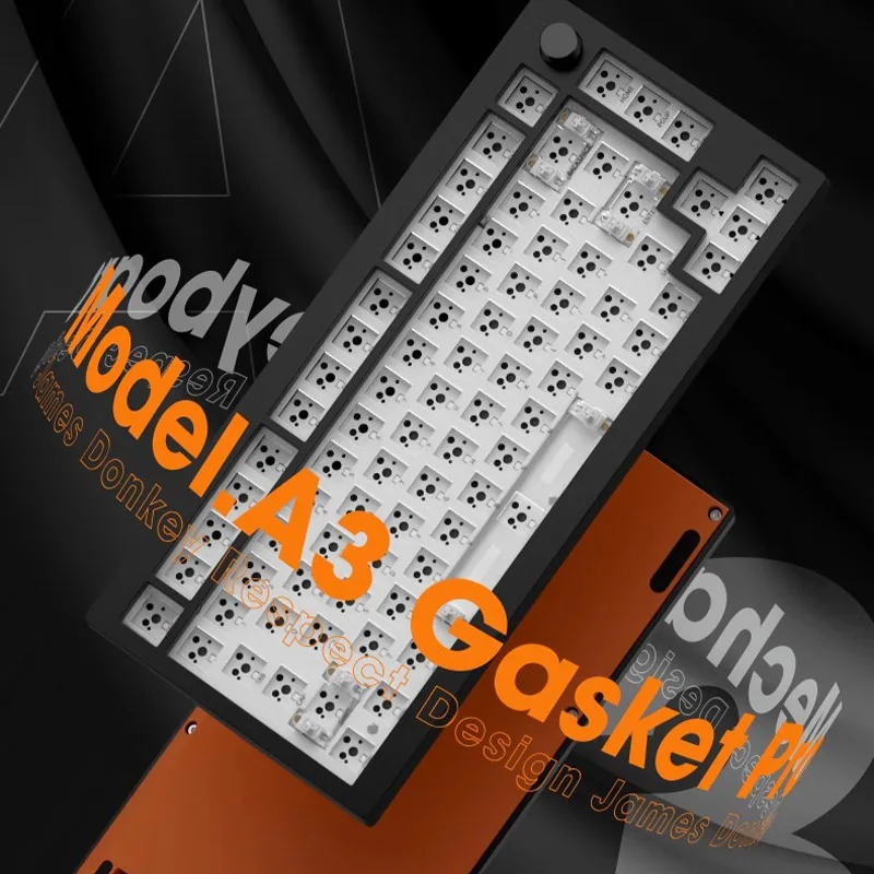 James Donkey A3 Wireless Mechanical Keyboard Thri Mode 81 Key Hot Swap Office Keyboard Gasket Structure Pro RGB Game Keyboard