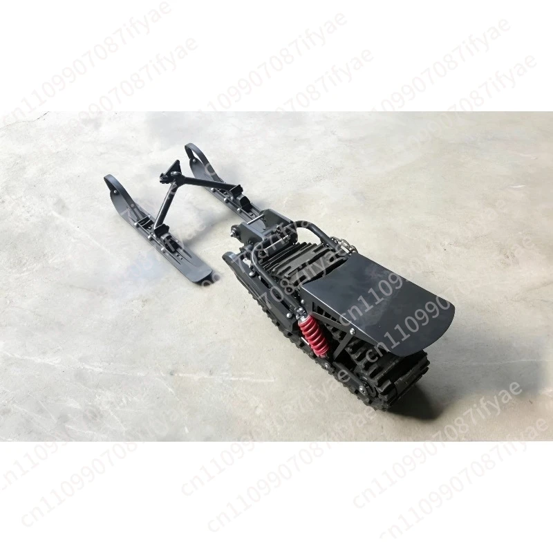 Modified snow two-wheel off-road motorcycle accessories Sled board, track wheel assembly, rubber track