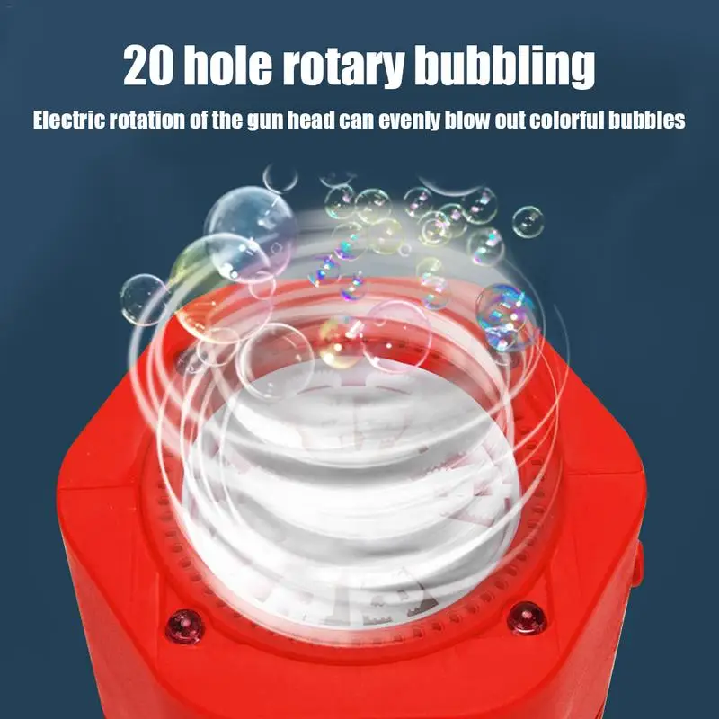 Electric Bubble Machine 20 Hole Bubble Blower Firework Bubble Blower Party Atmosphere Bubble Maker for Outdoor Party Wedding