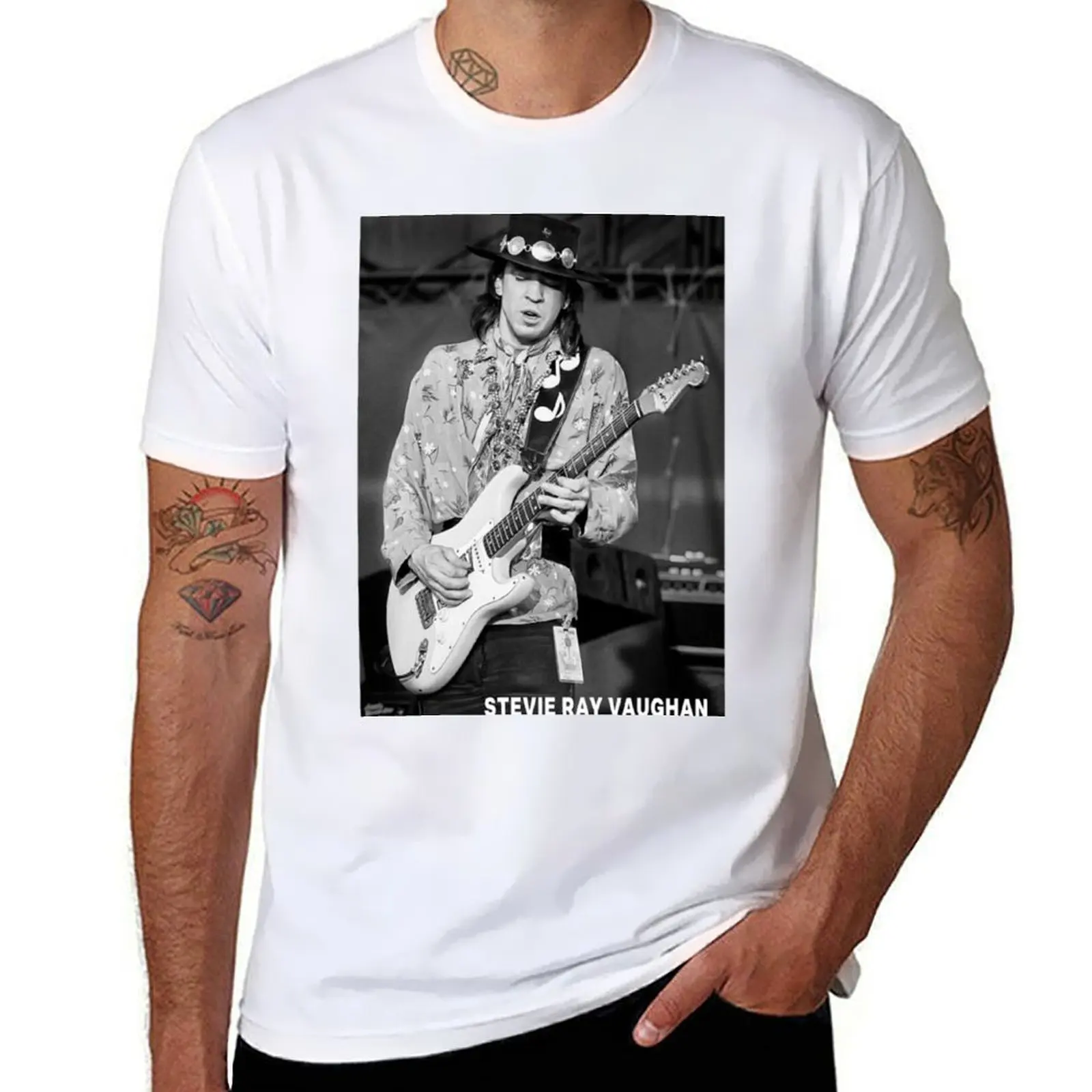 

Stevie art Ray-Vaughan T-Shirt Retro Graphic Print T-Shirt