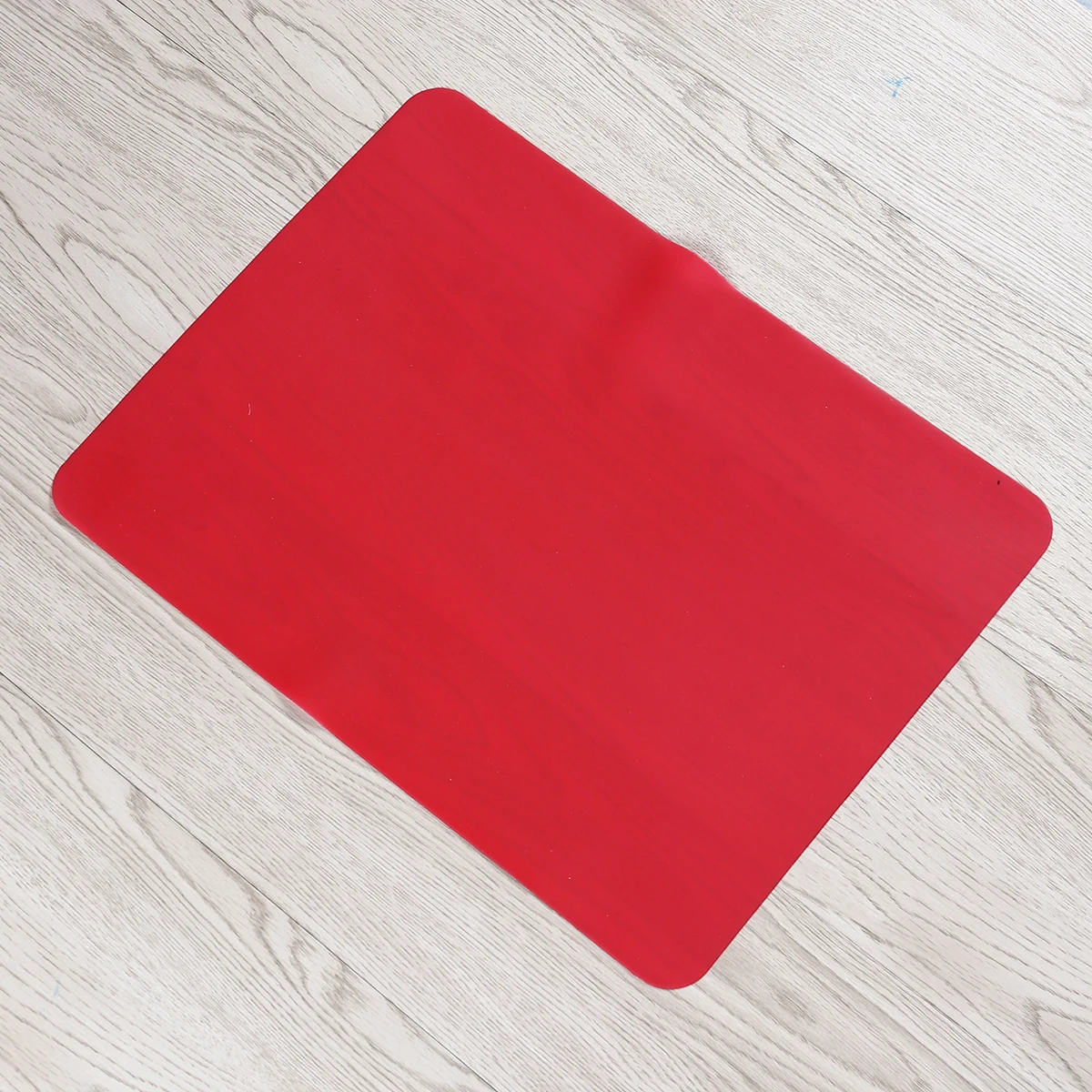 

Silicone Bowl Cup Mat Heat Resistant Waterproof Table Pad Food Grade Easy Clean For Desk Protection Red