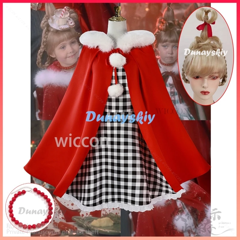 2024 Christmas Lolita Cosplay Cindyy Costume Kids Girl Santa Claus Happy New Year Fancy Dress Adult Women Halloween Customized