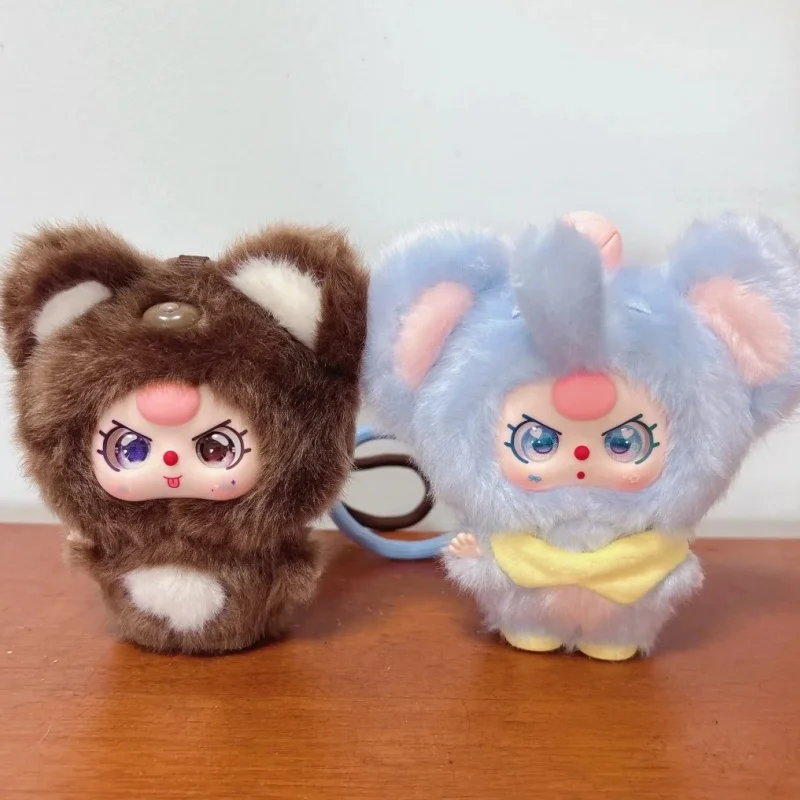 정품 베이비 쓰리 미니 허그 블라인드 박스 시리즈 플러시 서프라이즈 귀여운 블라인드 박스 귀여운 수집용 피규어 장난감 미스터리 선물 장난감