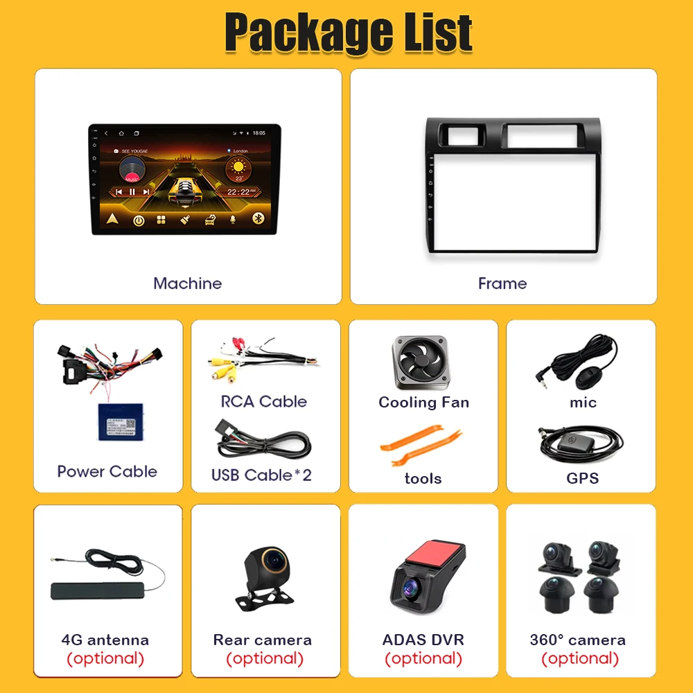 أندرويد 15 لراديو السيارة تويوتا بيك اب لاند كروزر LC 70 79 سلسلة 2007-2020 مشغل فيديو الوسائط المتعددة Carplay شاشة تعمل باللمس واي فاي #6