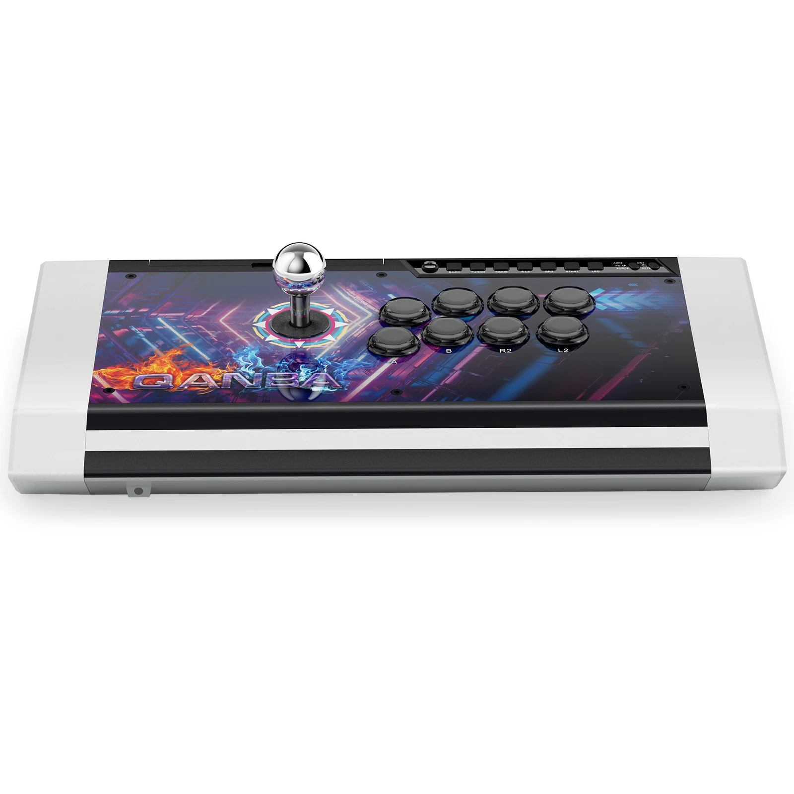 Qanba Q3 Obsidian MF-GV Silent Arcade Joystick Multifunction Edition Fighting Stick voor PC/Steam Street Fighter 6, Tekken 8