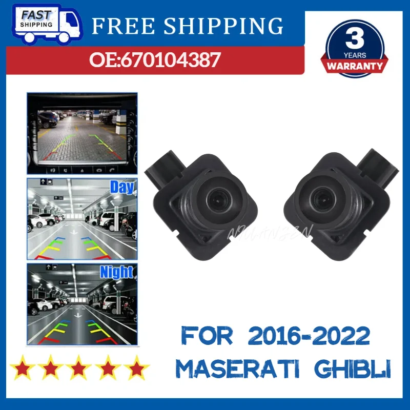 

For 2016-2022 Maserati Ghibli Car Rear View Camera Night Vision Reversing Monitor Auto Parking Assist Camera 670104387 670039122