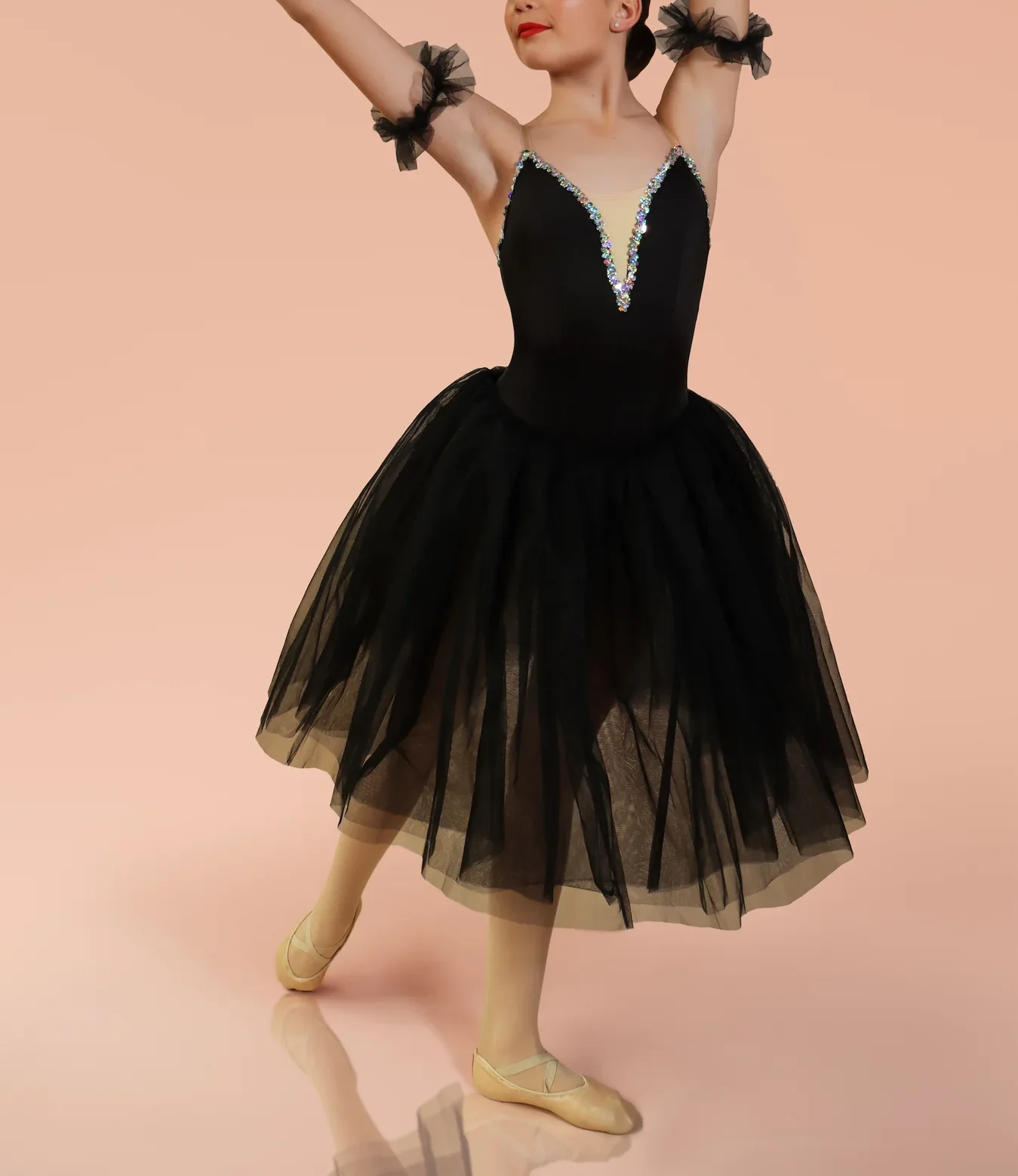 تخصيص الباليه تنورة طويلة تنورة الشاش لون مخصص