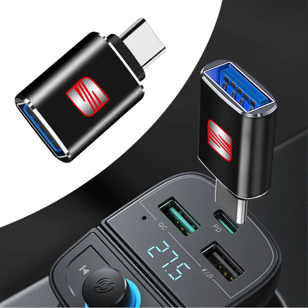 1pcs USB Data Transfer Adapter Converter Car Macbook Laptops Card Reader For Seat Cupra FR Racing Ibiza Leon Ateca Exeo Tarraco