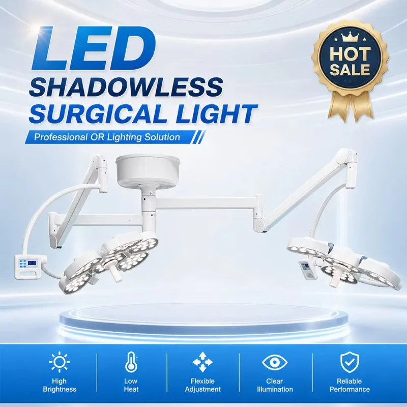 Medical LED shadowless surgical lamp, suitable for hospital operating rooms, with adjustable lamp holder