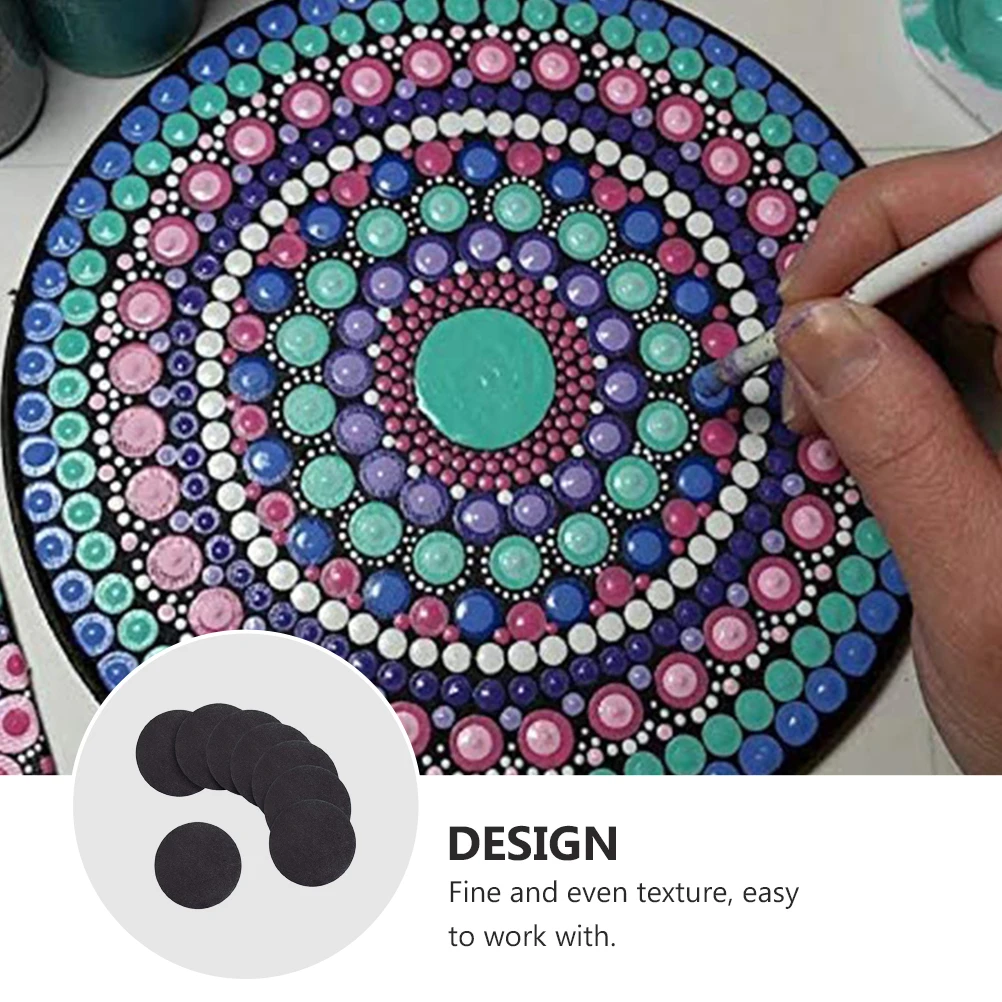 

8 pcs Round Drawing Paperboard Kids Painting Board Smooth Surface Durable Art Sketching Board For Decoration Writing Coaster