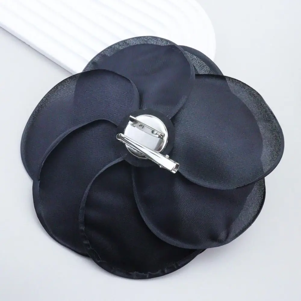 Broche de flor grande de 12cm para mujer, broche de rosa de tela, accesorios de ropa de moda, broche de Rosa romántico, nuevo