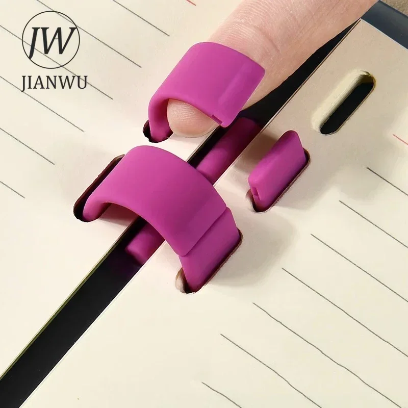 JIANWU 90 Sheets/book Soft Silicone Ring Loose-leaf Binder Notebook A5/B5 Creative DIY Student Supplies Stationery