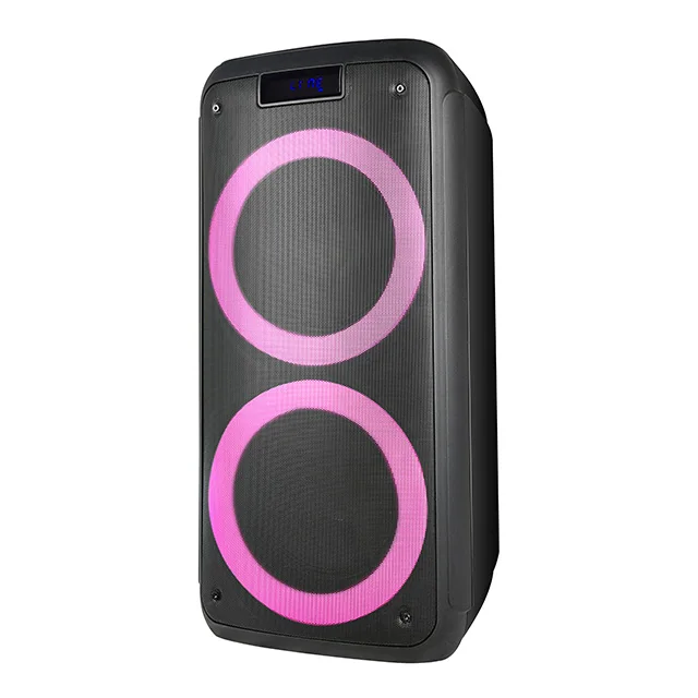 YYHC-  double 8 Inch Bluetooth Subwoofer Portable Speaker With colorful Led Flashing Light