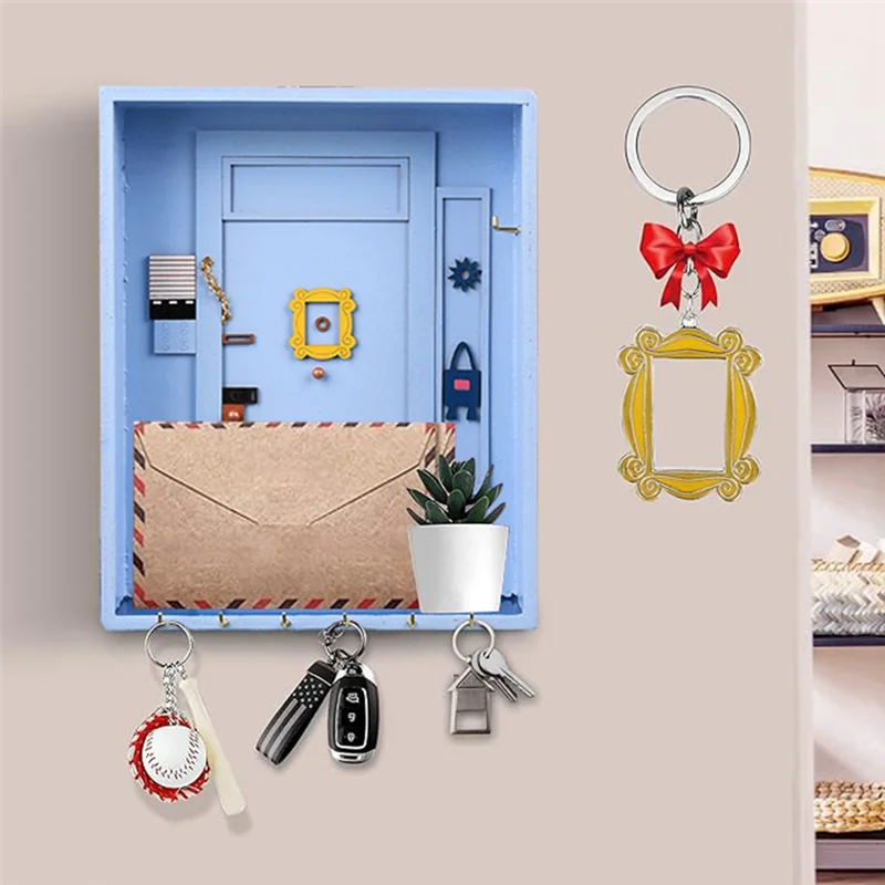 AEE8 キーホルダー ドアフレーム キーホルダー かわいいホームギフト、手作りキーフック、ヴィンテージホーム装飾壁、オーガナイザーメールホルダー
