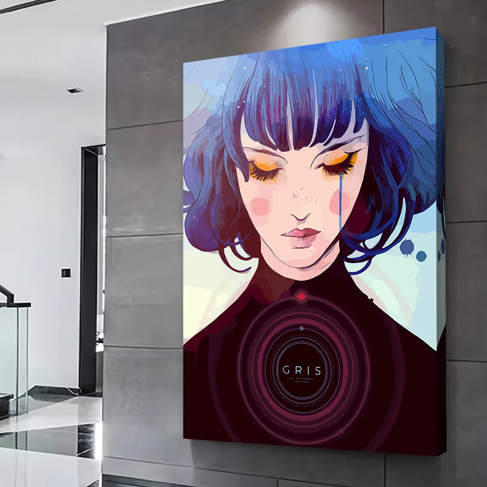 Gris Game Art Printing Poster Customizable Pictures Wall Art Canvas Painting for Decorative Paintings Gamer Decoration Wand Deko