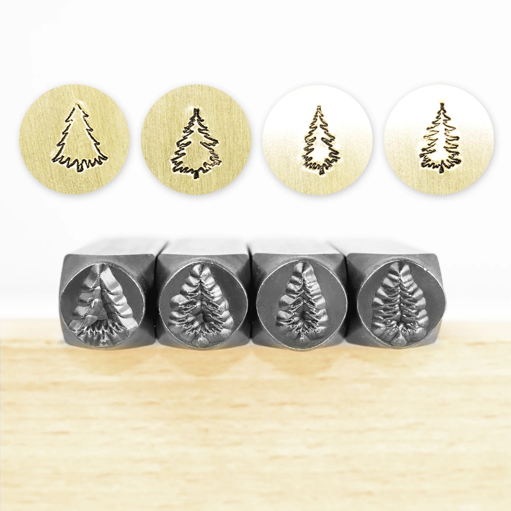 

Metal Stamping Kit Stamps Jewelry Making Supplies - Fir Trees Metal Design Stamp (8mm)