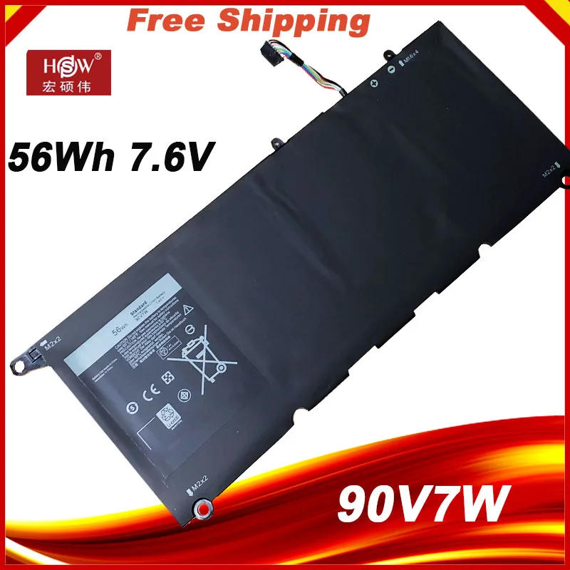 Bateria do Portátil para Dell 90v7w 56wh 090v7w Dell Xps 13 9343 Xps13 9350 13d-9343 P54g 0n7t6 5k9cp Rwt1r 0drrp 56wh