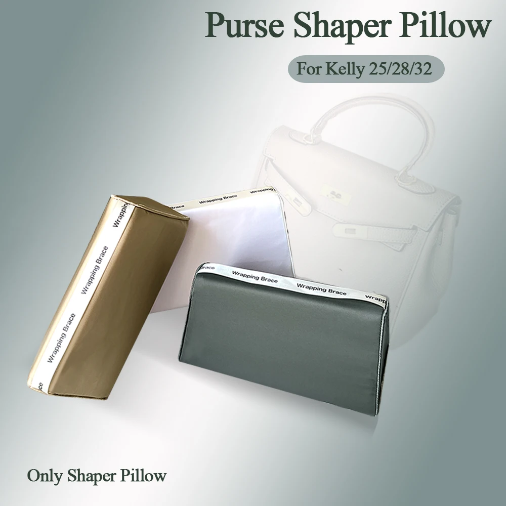 Silk Satin Bag Pillow Insert for Hermes Kelly 25/28/32 Handbag Purse Shaper Pillow White Bag Shape Supporter 1:1 Design