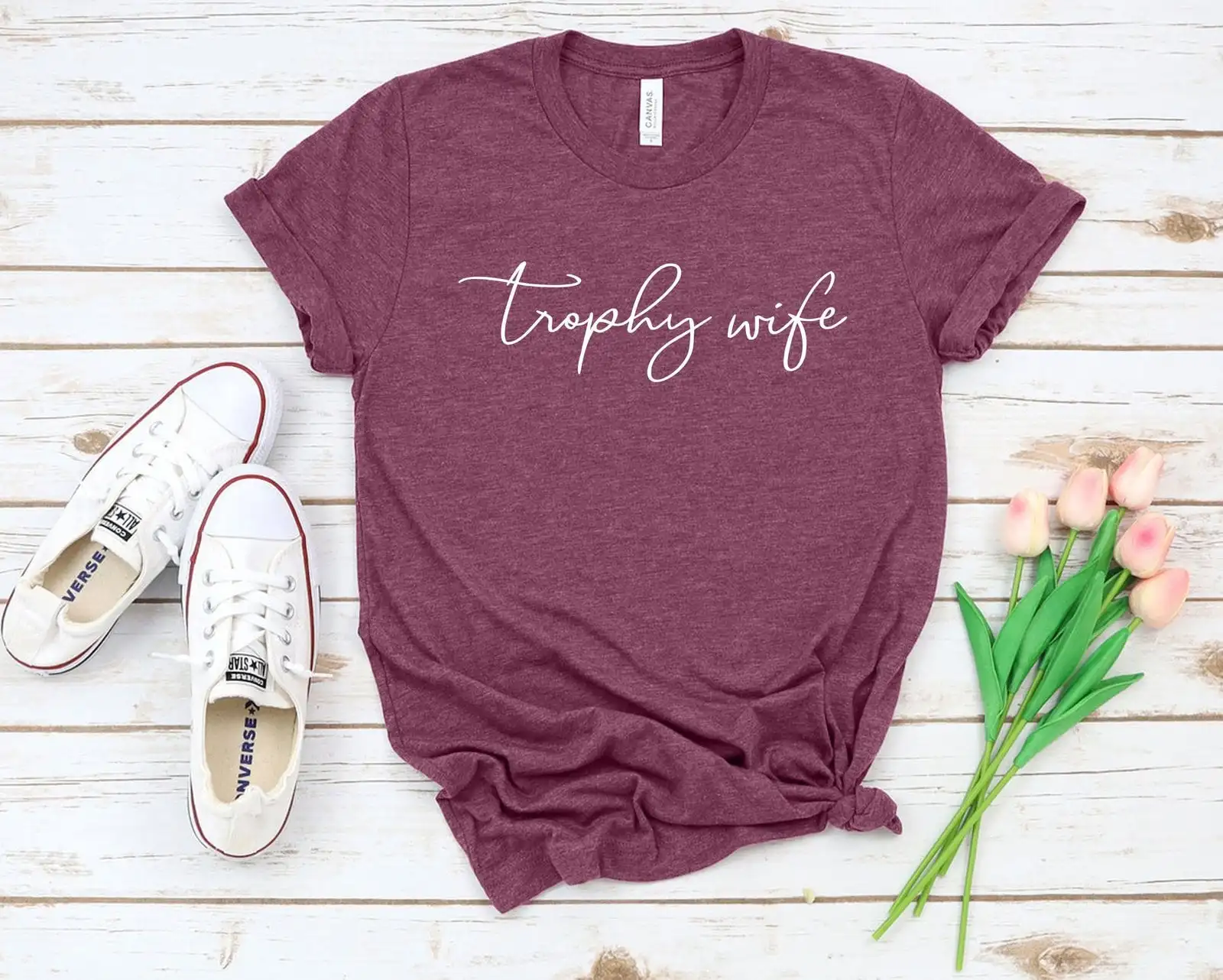 Bridal Shower T Shirt Trophy Wife Wedding S Engagement For Wifey Just Married Participation Bride