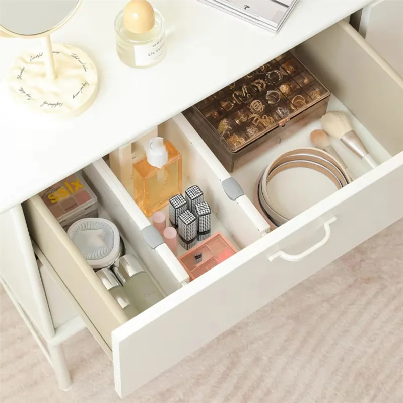 

A84E-Retractable Sock Divider Adjustable Drawer Divider Free Combination Drawer Storage Wardrobe Divider A