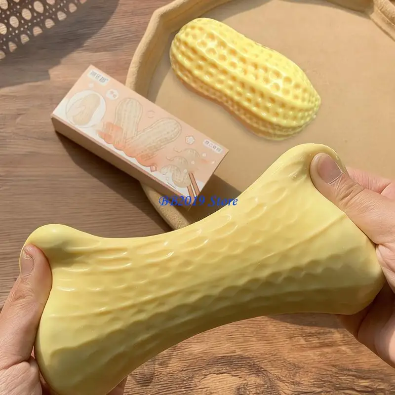 Q0KB Adorable Peanut Fidgets Toy Soft Touch Anxiety Resistant Desk Accessory