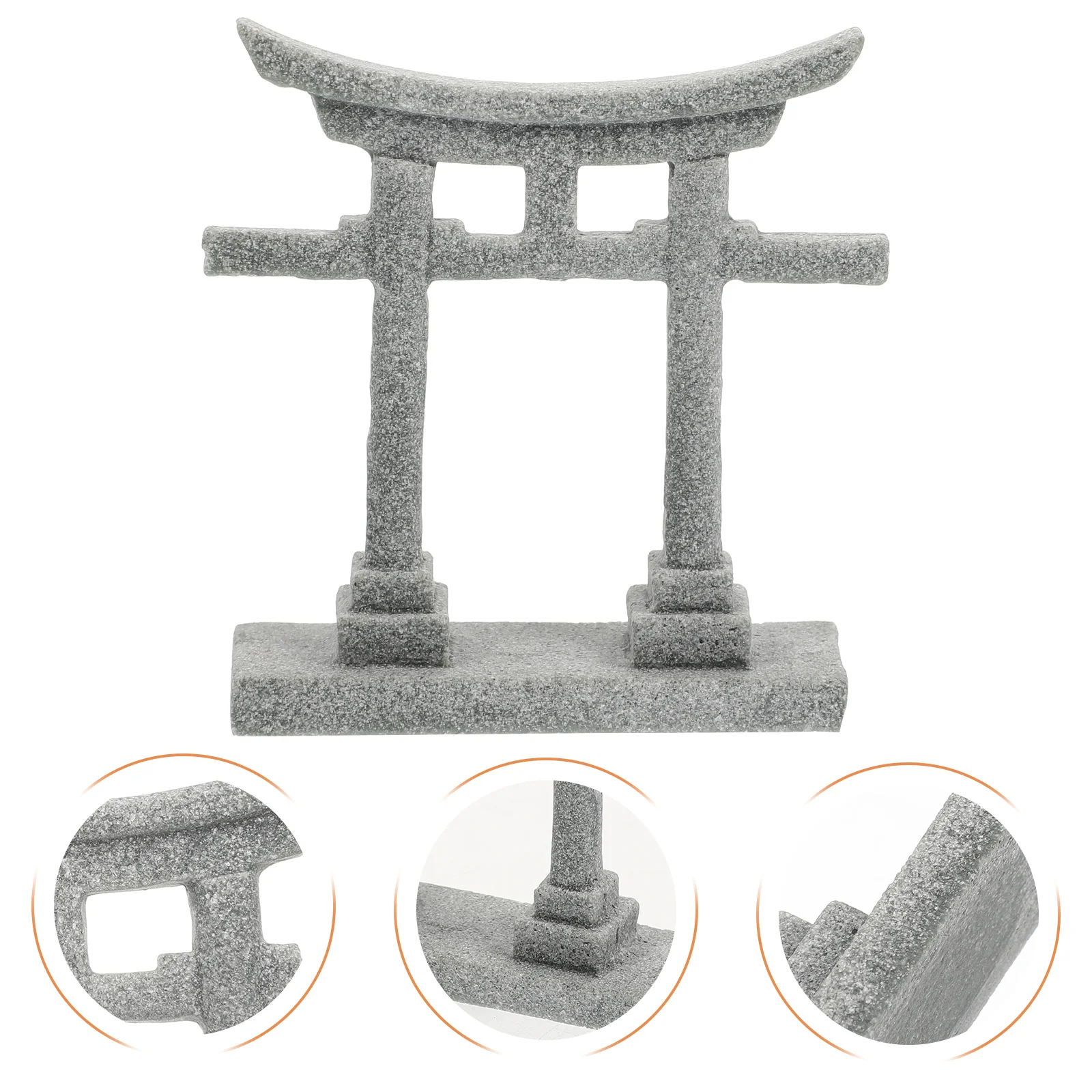 

Fish Tank Garden Micro Landscape Zen Style Craft Container Crane Figure Stone Bowl