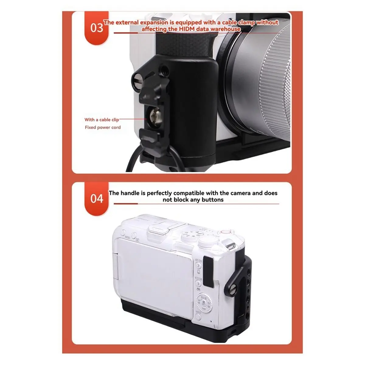 Placa de liberación rápida para cámara EOSR 50V, accesorios microúnicos, estabilizador de vídeo, accesorios de fotografía Vertical