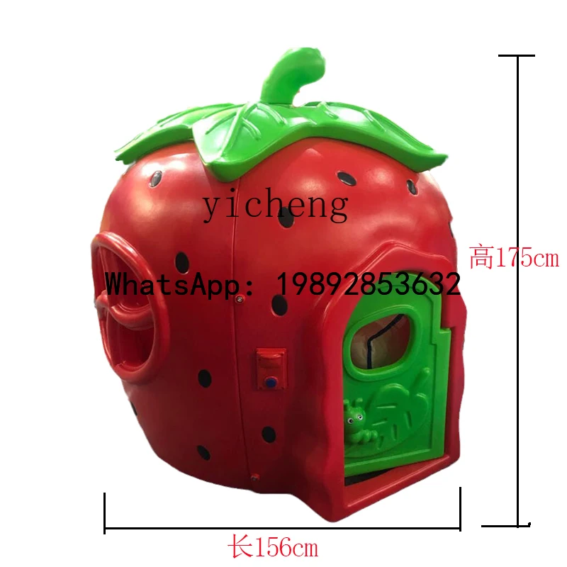 WJ البلاستيك الفراولة المشاغب القلعة منزل الأطفال خيمة رياض الأطفال في الهواء الطلق لعبة البيت