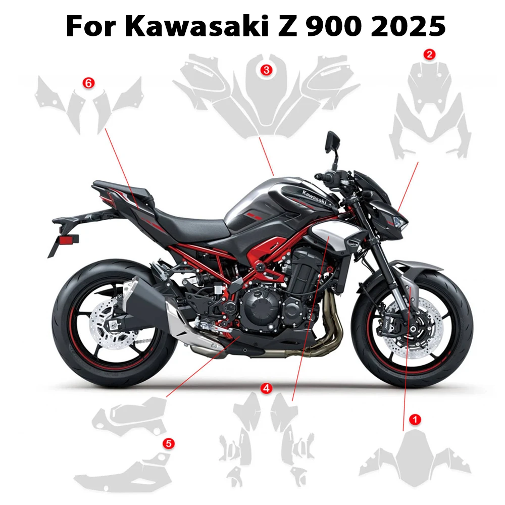 

For Kawasaki Z900 PPF TPU Paint Protection Film Motorcycle Anti Scratch Invisible Full Protection Cover Z 900 Accessories 2025