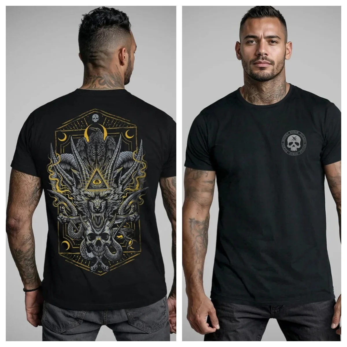 JUDGE Gothic Dark Art Style Summer Casual T-Shirt Men's and Women's Luxury Brand Top 2026 New Art