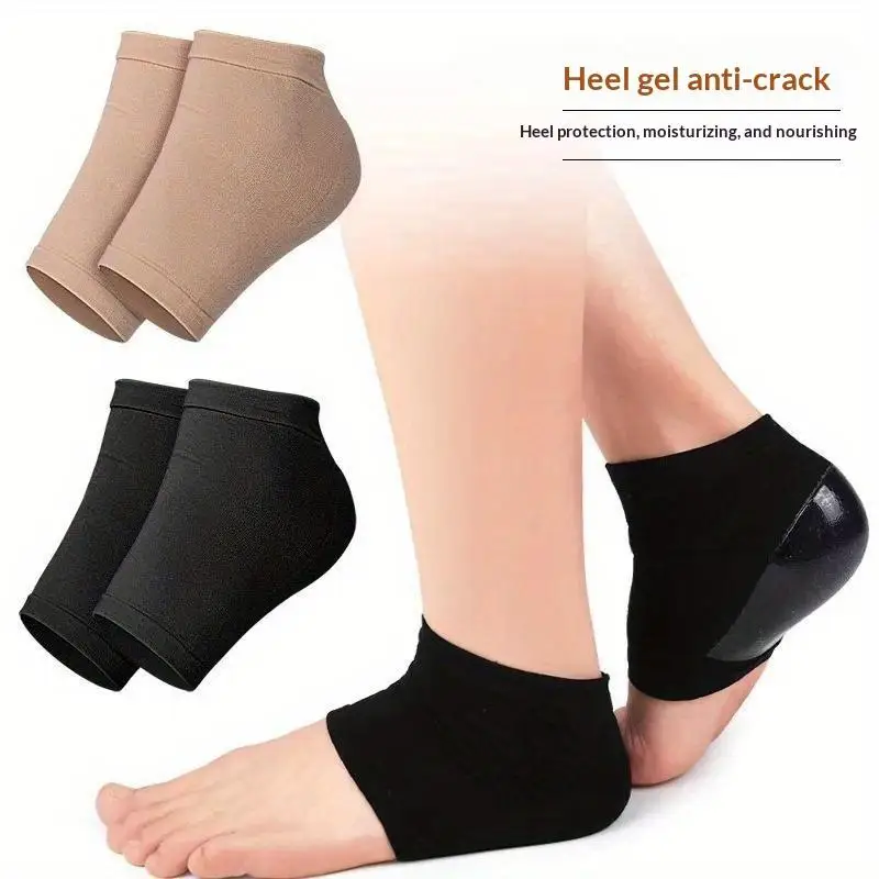 2026 1Pair Silicone Moisturizing Heel Socks Anti Crack Foot Protector For Dry Cracked Heels Men Women Spa Pedicure Foot Care