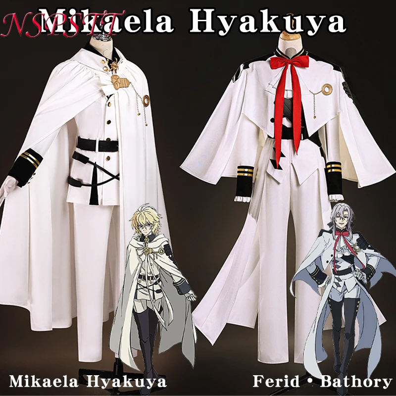 Disfraz de Cosplay de Anime Seraph of the End de NSPSTT - Traje de Ferid Bathory y Mikaela Hyakuya para Halloween, Uniforme para Hombre