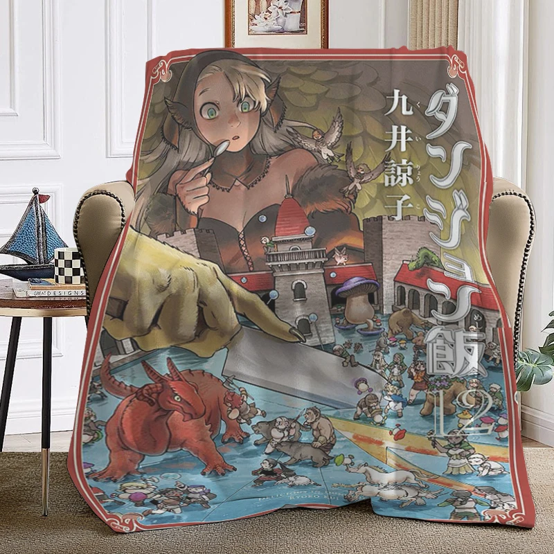 Fleece Blanket Sofa Winter Warm Dungeon Meshi Microfiber Bedding King Size Knee Bed Camping Custom Nap Fluffy Soft Blankets