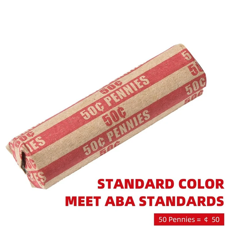 100 pezzi Penny Coin Wrappers Penny Sleeves Flat come mostrato Paper Penny Rolls Wrappers