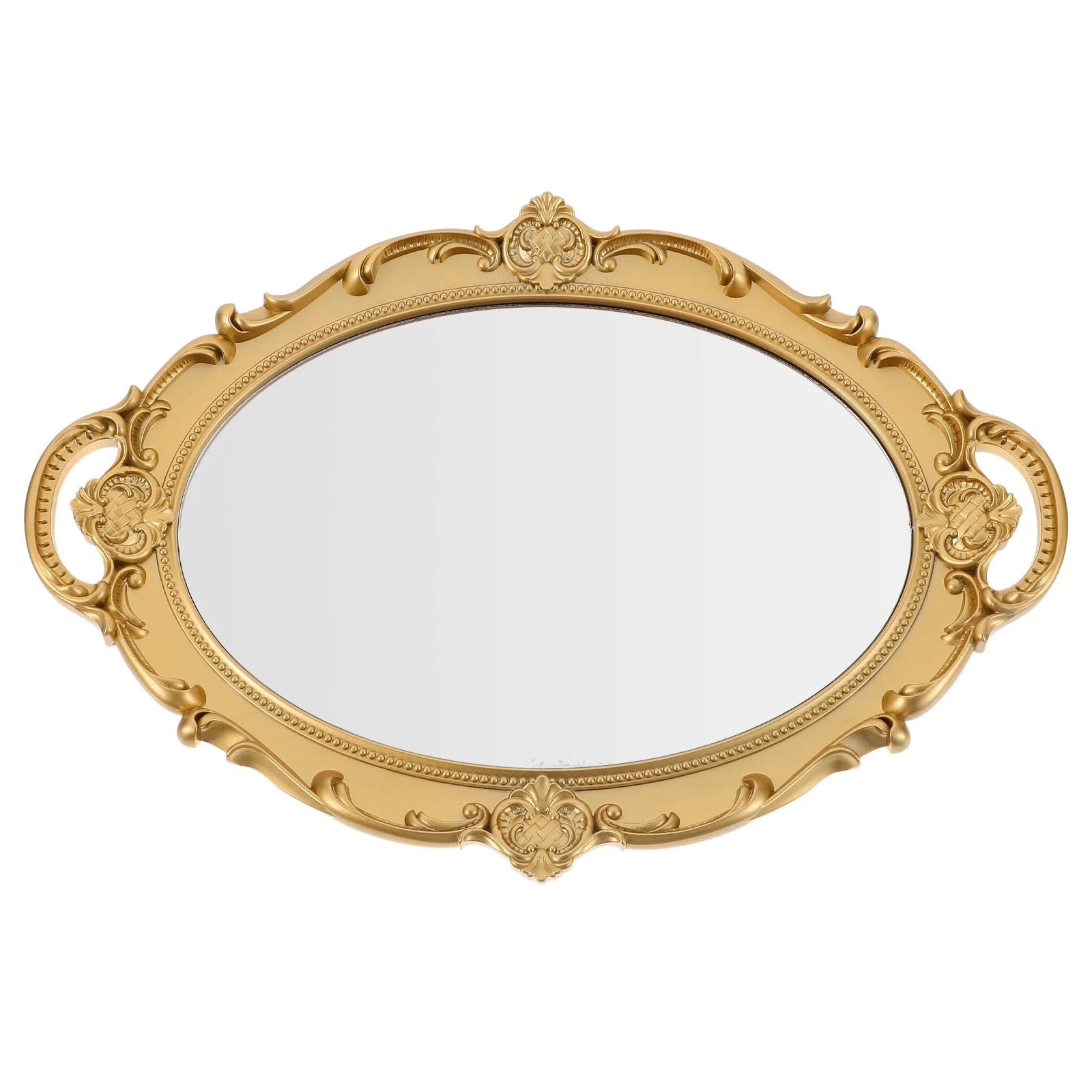 Compact European Style Retro Mirror Wall Mountable Vanity Mirror for Bedroom Dressing Table Home Decor Vintage Look