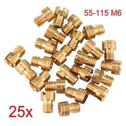 25pcs Carburetor Main Jet Set 55 - 115 M6 6mm Thread For Dellorto PHNL PHVA PHBH PHBN PHBG VHBT Carburetor Injector Nozzle