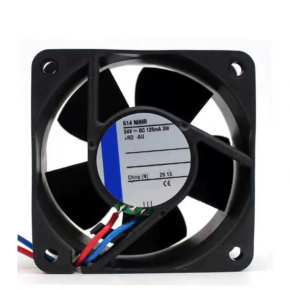 Inverter Cooling Fan 614NHHR DC 24V 125mA 3.0W 6000RPM 6CM 60X60X25MM 2/3-Wire