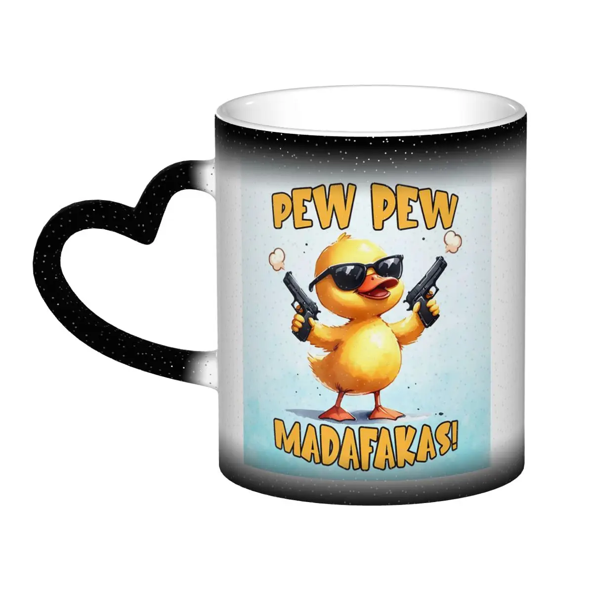 Humorous Cool Duck Pew Pew Madafakas Design 5 Mug Funny Ceramic Coffee Cups Tea Mugs Milk Cup Drinkware Gifts for Friends