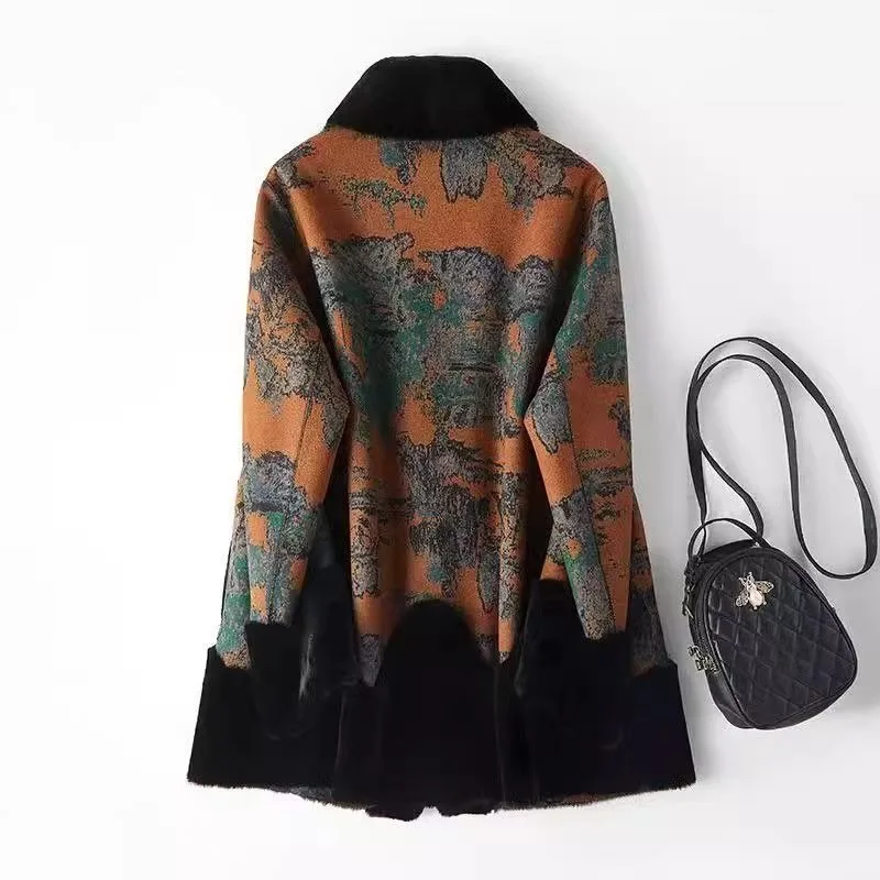 Women's Outerwear 2025 Winter New Item Loose Mink fur Double-Sided Western-Style fur One-Piece Coat Women's Commuting Jacket WLF