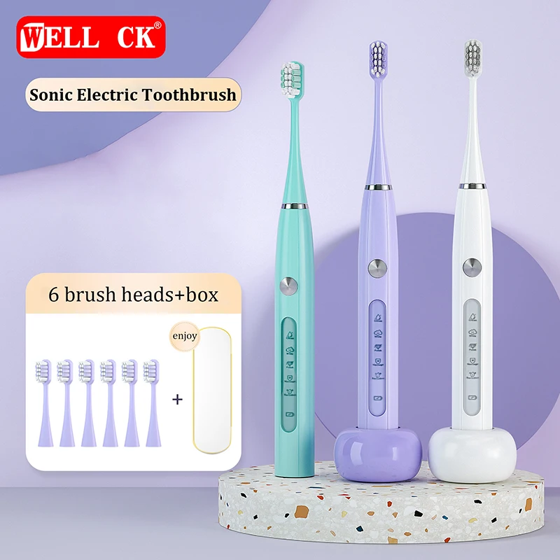 Smart Electric Toothbrush Wireless Rechargeable Adult Couple Girl Multi-grade IPX7 Waterproof Brush Head Gift Group Purchase