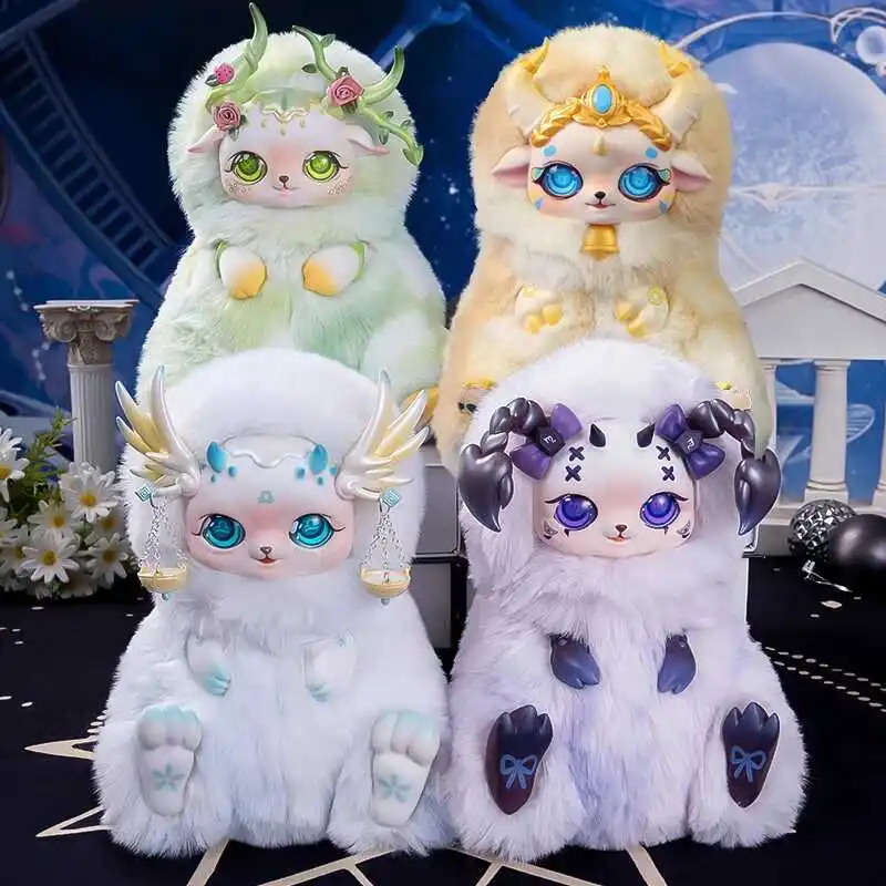 

2025 New Blind Box Mobo Star Twelve Constellations Series Mystery Box Girl Desktop Collection Soft Plush Vinyl DollSurprise Gift