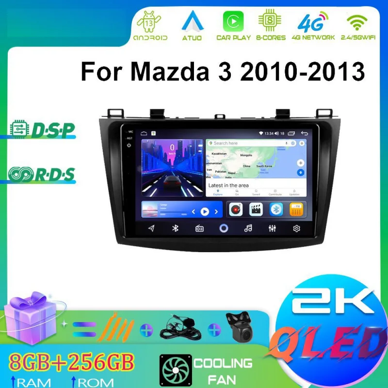 

For Mazda 3 2010-2013 Car Multimedia Player Android Car Player GPS WIFI Carplay 4G Car Radio Navigation Stereo Car Electronic