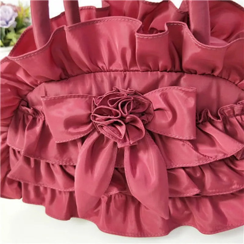 Bolso de tela de Boutique de costura hecha a mano para mujer, bolso de flores exquisitas, bolso de tela informal artístico Mori Girl, bolso de madre